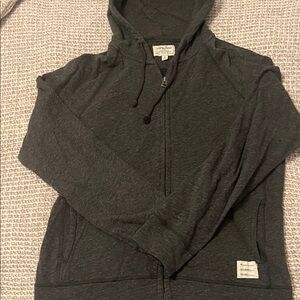 Lucky Brand Men's Charcoal Zip-Up Sweater